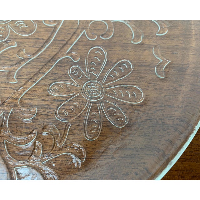 Large Mid-Century Finnish Glass Plate from Humppila For Sale - Image 13 of 18