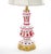 Bohemia Antique Bohemian Cranberry Crystal, Painted and Gilt Gold Decorated Table Lamp For Sale - Image 4 of 12