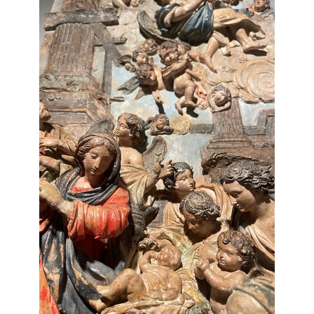 Nativity Scene, Celestial Court, 18th Century, Terracotta, Italian For Sale - Image 11 of 18