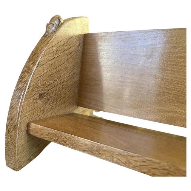 Wood English Carved Oak Book Trough from Robert Mouseman Thompson For Sale - Image 7 of 9