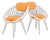 Scandinavian Circle Chair Armchairs by Yngve Ekström, 1960s, Set of 2 For Sale