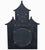 Glass Chinoiserie Ebonized Two-Tiered Pagoda Topped Mirror For Sale - Image 7 of 8