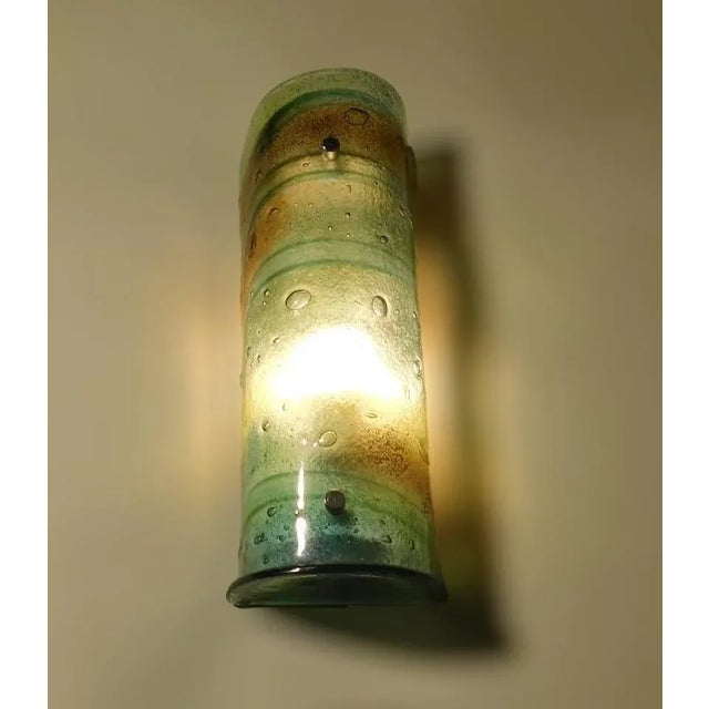Glass 20th Century Multicolor Canale Sconces, a Pair For Sale - Image 7 of 12