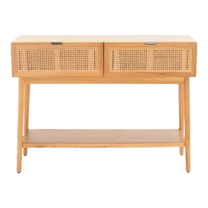 Baisley 2 Drawer Rattan Console - Natural