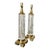Vintage Art Deco Dresden Cut Crystal Lamps Pair For Sale