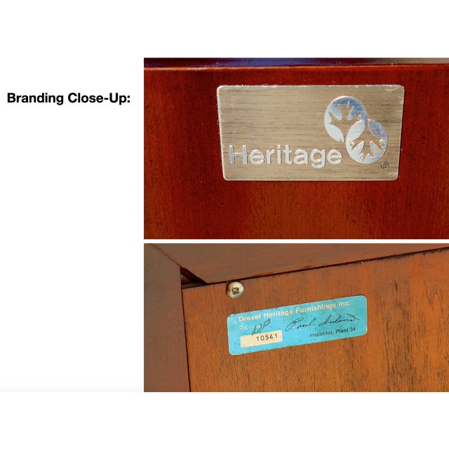 Vintage Drexel Heritage Ming Credenza – Red Lacquer Chinoiserie Sideboard Cabinet 73 For Sale - Image 16 of 18