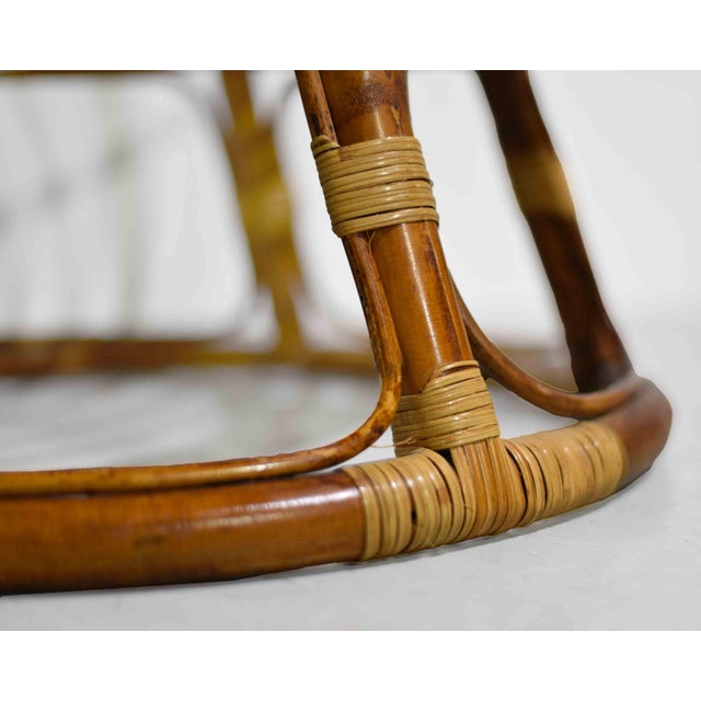 Vintage Rattan Bamboo Papasan Chair For Sale In Chicago - Image 6 of 10