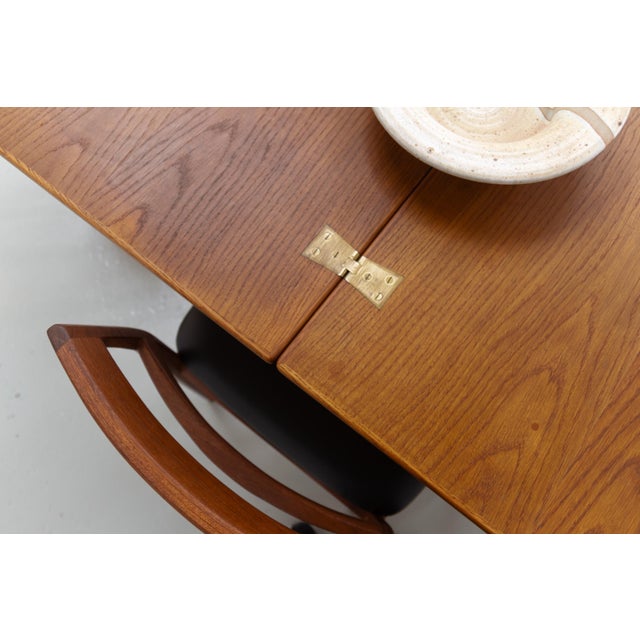 Mid-Century Danish Compact Folding Oak Dining Table attributed to Børge Mogensen, 1950s For Sale - Image 18 of 18