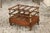 English 1940s Mahogany Magazine Rack on Casters with Faux Bamboo Accents For Sale - Image 11 of 12
