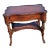 1970s Walnut Inlaid Hallway Sofa Table Leather Top Carved Legs For Sale - Image 9 of 13