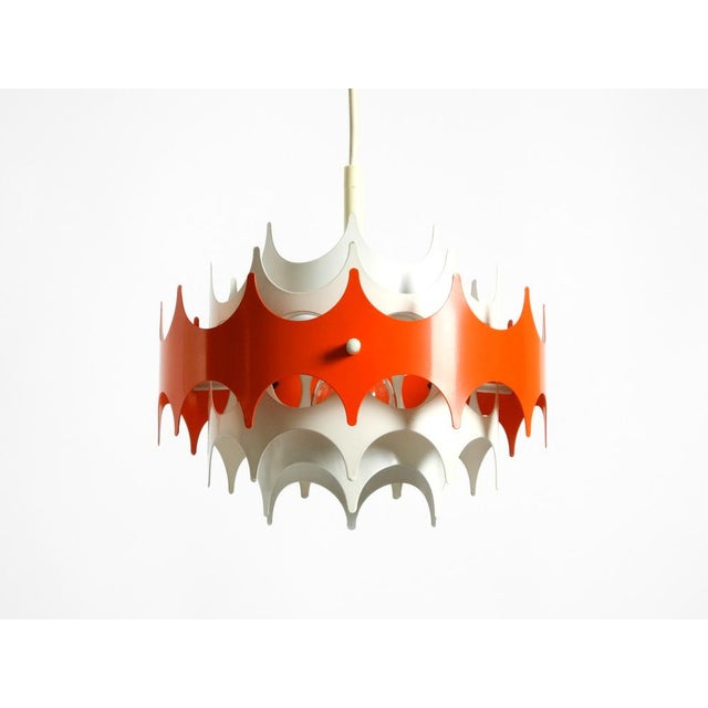 Mid-Century Modern Space Age Metal Pendant Lamp from Doria Leuchten, 1960s For Sale - Image 3 of 18