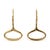 Italian-made 14K yellow gold wide oval drop earrings feature 0.28 carats of natural round brilliant diamonds in a bold 3.0...