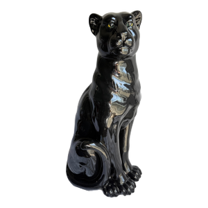 1970s Ceramic Panther Statue