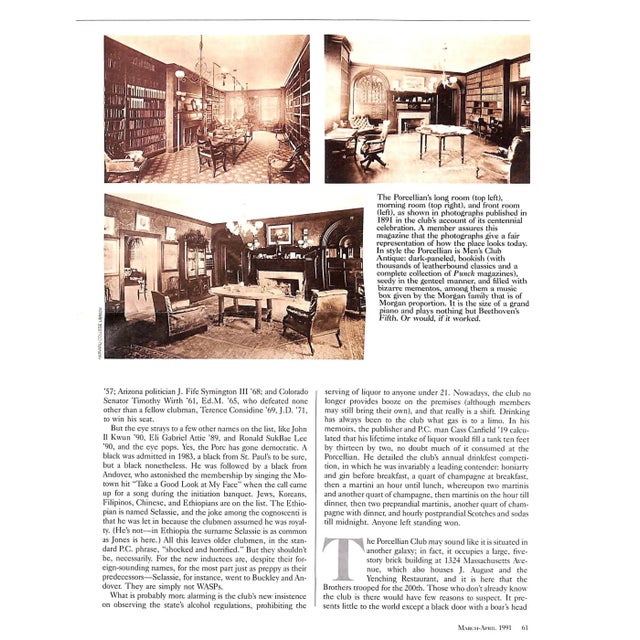 Harvard Porcellian Club 1991 Directory For Sale - Image 9 of 9