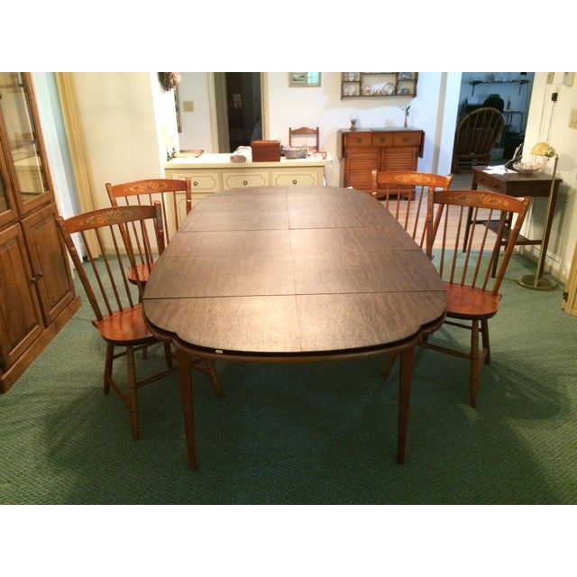1970s Vintage Hitchcock Drop Leaf Harvest Dining Table and 4 Chairs Chairish