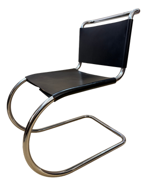 MR10 Cantilever Chair in Leather and Chrome by Mies Van Der Rohe, 1970s
