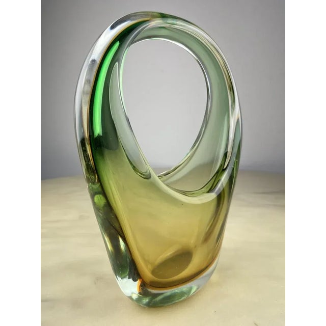 Mid-Century Modern Sommerso Murano Glass Vase, Italy, 1960s For Sale - Image 3 of 9