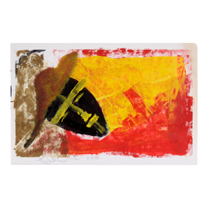 Sombrero in the Iron Mask - Geometric Abstract Expressionist in Acrylic on Paper by Ricardo De Silva