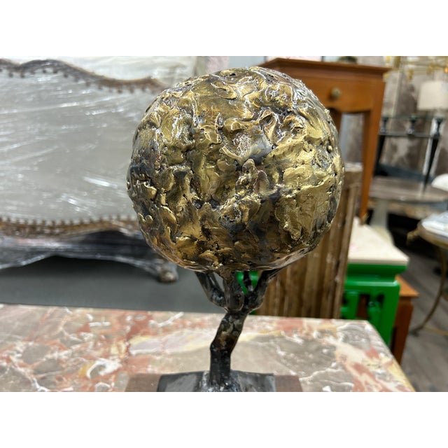 1970s Mid Century Mixed Metal Sculpture For Sale - Image 5 of 11