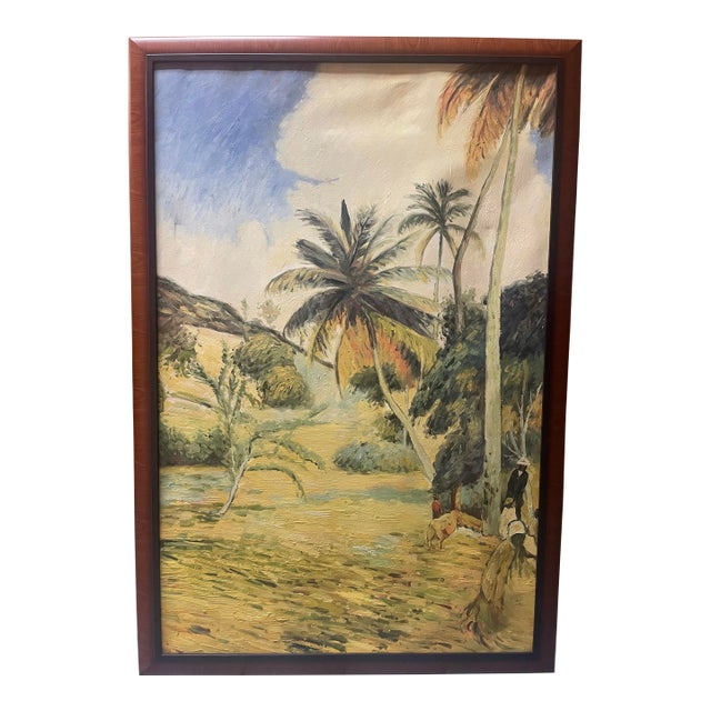 Palm Trees in Martinique (Paul Gauguin High Quality Reproduction) For Sale