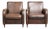 Vintage Sheepskin Armchairs, Set of 2 For Sale