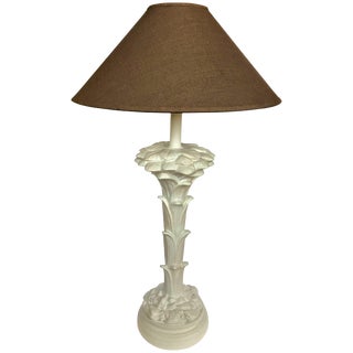 Hollywood Regency Serge Roche Style Palm Tree Table Lamp For Sale