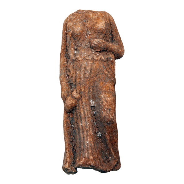 Petite Antique European Terracotta Figurine For Sale