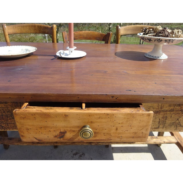 Antique Farm Oak Table, 1800s For Sale - Image 5 of 18