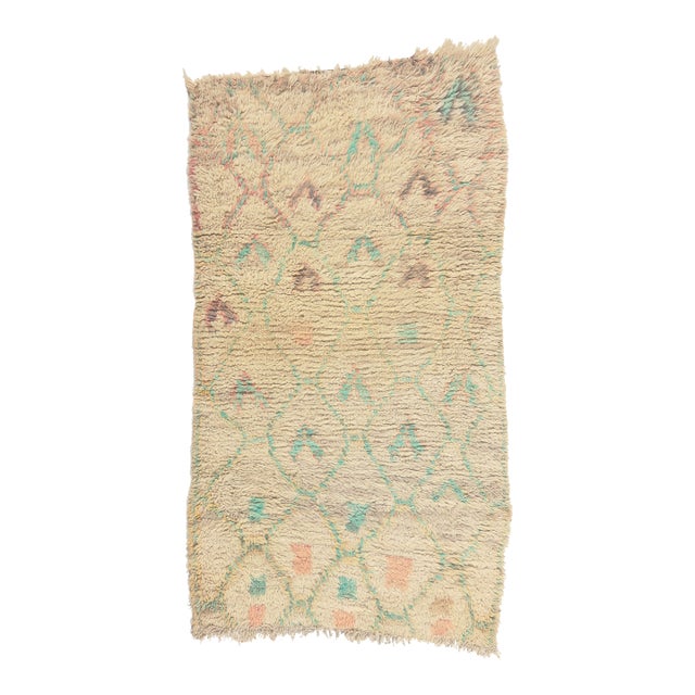 Vintage Azilal Moroccan Rug, 02'08 X 05'02 For Sale