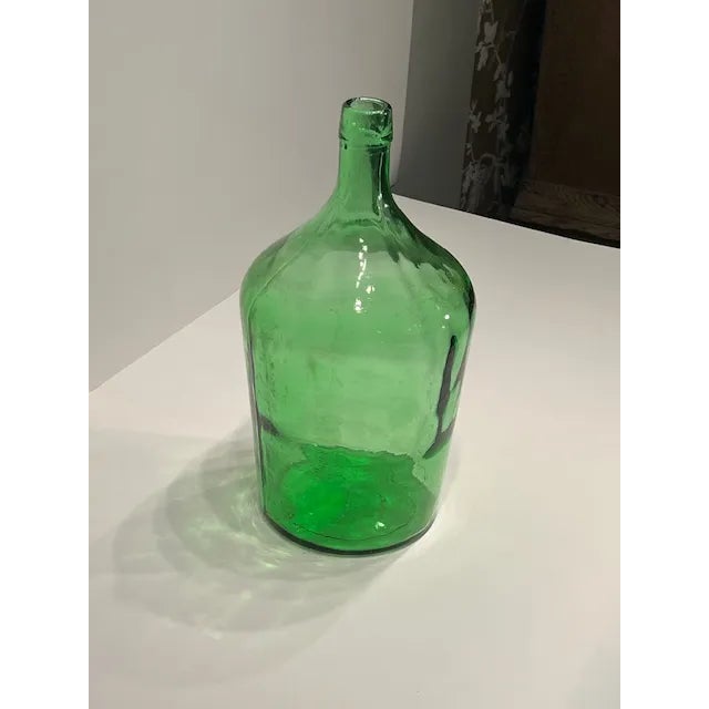 French Provincial Vintage Green Demi John Jig #353 For Sale - Image 3 of 5