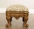 Metal Antique Victorian Cast Iron Gilt Rococo Style Footstool For Sale - Image 7 of 13
