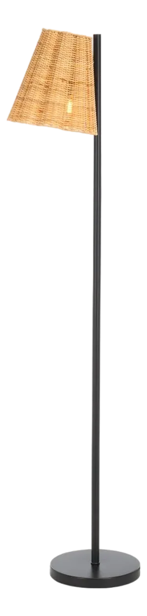 Mio 60" Cane Floor Lamp in Natural/Black
