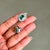 Vintage 2.51ct Emerald & Channel Set Diamond Oval 14k Gold Stud Earrings- 2 Pieces For Sale In New York - Image 6 of 16