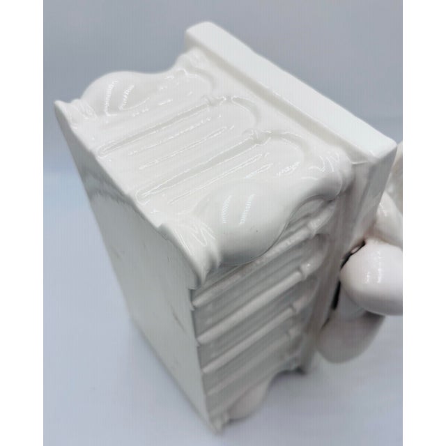 Traditional Vintage Ivory Cherub Floral Planter/Vessel For Sale - Image 3 of 6