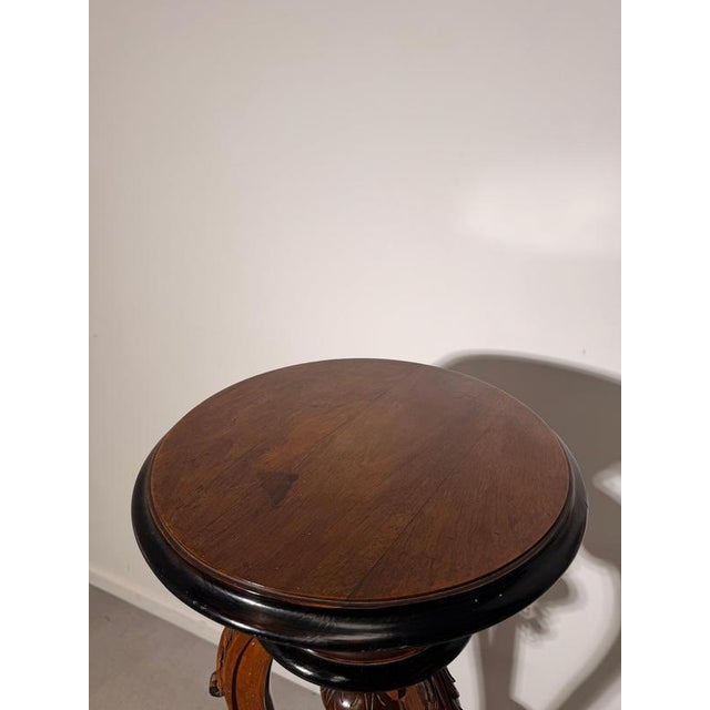 Antique Victorian Pedestal in Walnut For Sale - Image 4 of 6