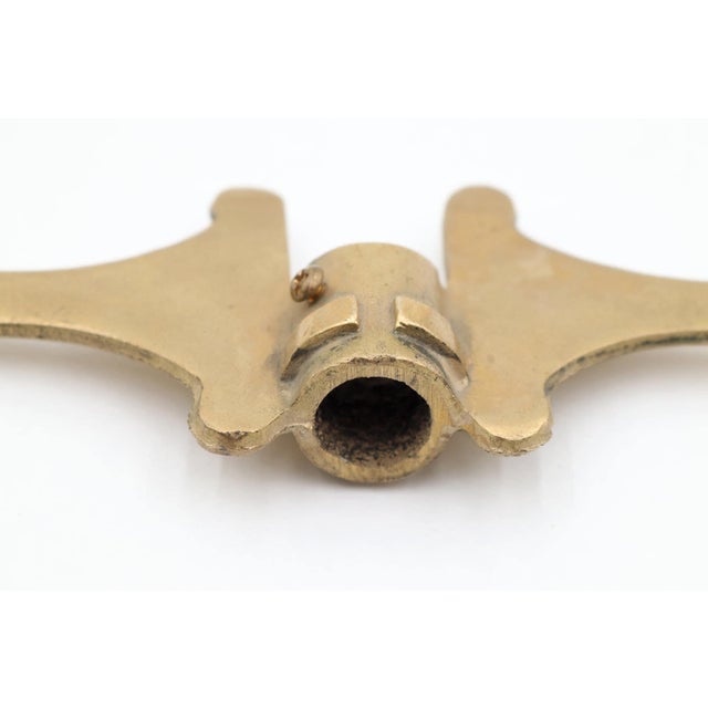 Traditional Mid 20th Century Polished Brass W & E Weathervane Directional Crossbar For Sale - Image 3 of 3