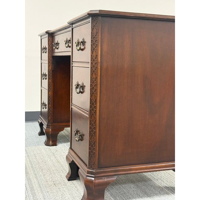 Antique Mahogany Art Deco Writing Desk For Sale - Image 12 of 12
