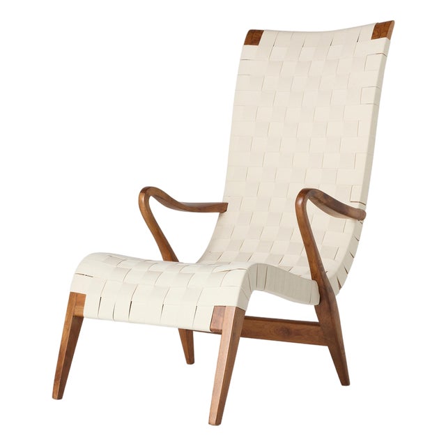 1940s High Back Model 1207/5-119 Chair Attributed to Axel Larsson for Bodafors For Sale