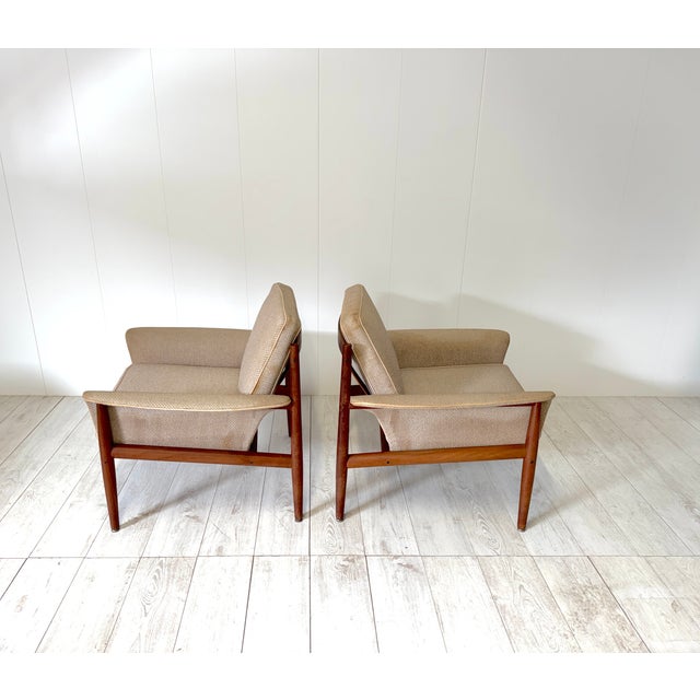 Grete Jalk Model 118 Armchairs by Grete Jalk for France & Son, 1960s, Set of 2 For Sale - Image 4 of 14