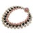 Metal Vintage French Pink and Brown Glass Bead Statement Necklace, 1950s For Sale - Image 7 of 12