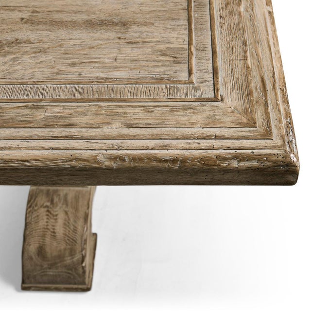 Rustic European Trestle Dining Table For Sale - Image 9 of 13