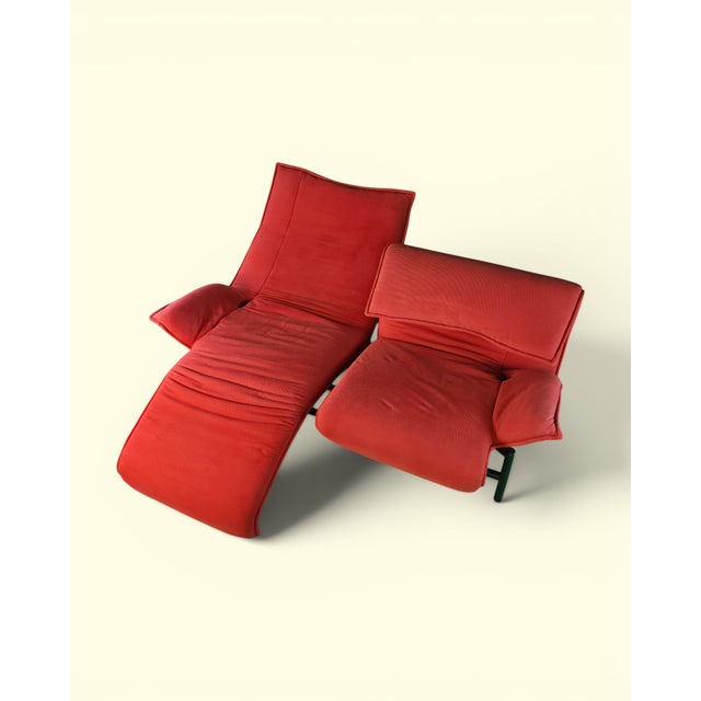 1980s Mid-Century Modern Veranda 2-Seater Sofa by Vico Magistretti for Cassina, Italy, 1983 For Sale - Image 5 of 12