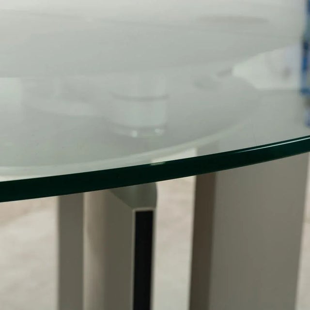 Ronald Schmitt K / G 750 / E Dining Table in Glass with Silver Legs and Pull-Out Function from Ronald Schmitt For Sale - Image 4 of 12
