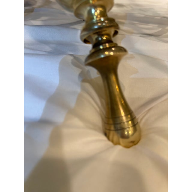 Large Twelve-Light Solid Brass Chandelier For Sale - Image 10 of 12