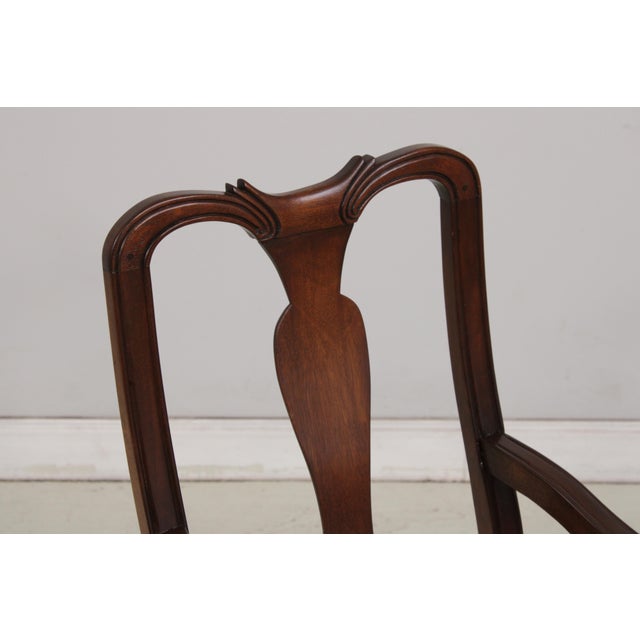 Set of 8 Country Queen Anne Rush Seat Dining Chairs For Sale In Philadelphia - Image 6 of 18