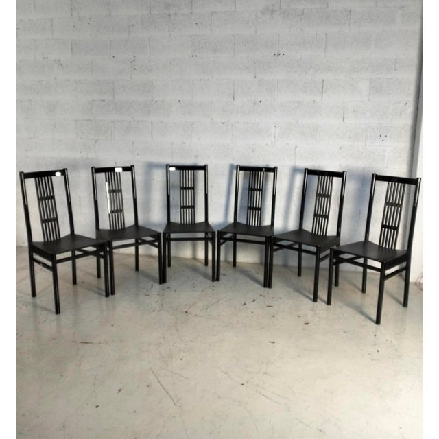 Vintage Laquered Dining Chairs, 1980s, Set of 6 For Sale - Image 13 of 16