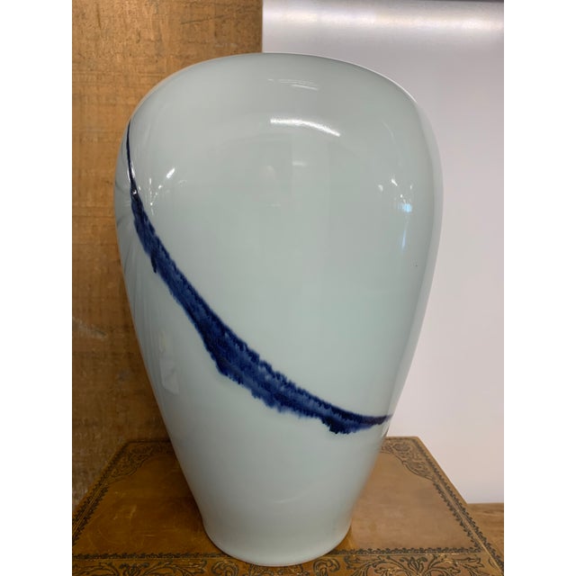Early 21st Century Spin Ceramics Brushstroke Porcelain Vase For Sale - Image 4 of 4