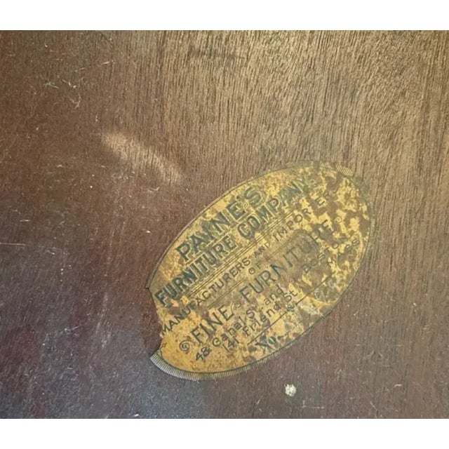 Early Directoire Style Mahogany Table With Brass Mounts and a Clover Shaped Top, Signed For Sale - Image 10 of 11