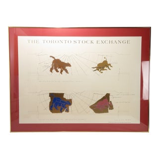 1983 General Idea ~ Toronto Stock Exchange Study for Ursa Major ~ Rare Art Print For Sale