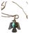 Vintage Native American Thunderbird Turquoise Sterling Silver Pendant Necklace For Sale